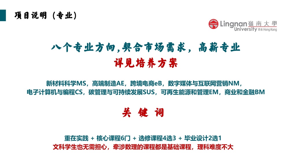 香港岭南大学融合科技硕士2025招生简章