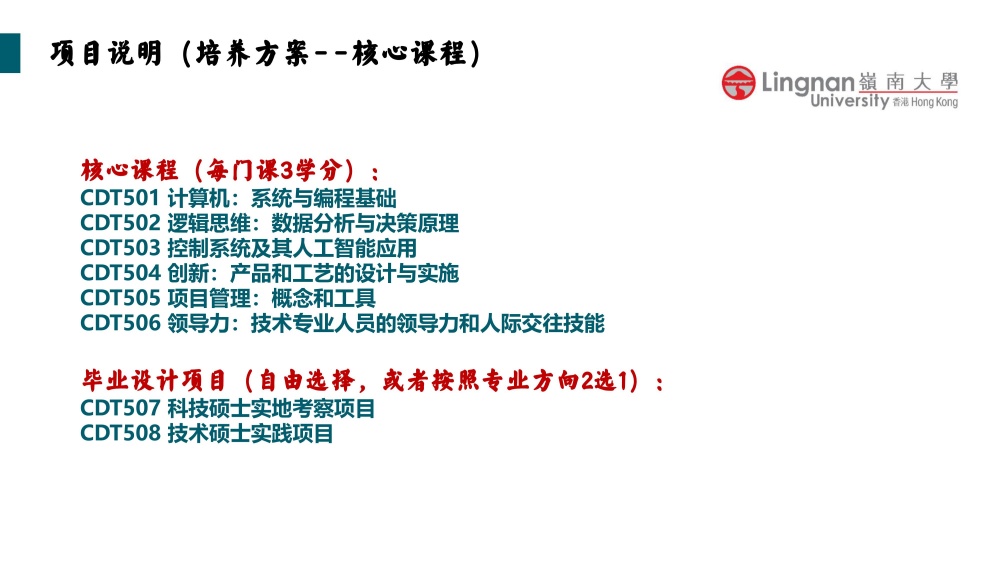 香港岭南大学融合科技硕士2025招生简章